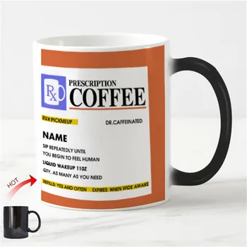 

Funny Coffee Prescription Mug Novelty Personalised Prescription Coffee Mugs Creative Gifts Custom Name Ceramic Travel Discolorat