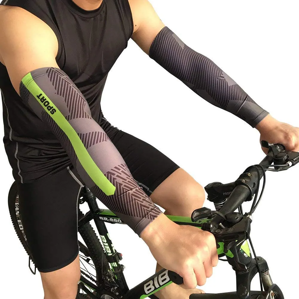 1Pair Unisex UV Protection Sleeves Arm Cooling Sleeves Ice Silk Arm