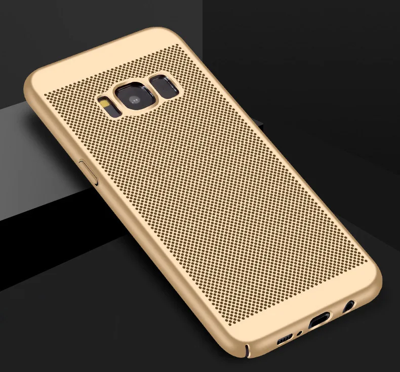 Тепловыделение чехол для телефона для samsung Galaxy S9 S8 плюс S7 S6 край S10 lite plus A6 A8 плюс J4 J6 A3 A5 J7 Note 9 8 - Цвет: Золотой