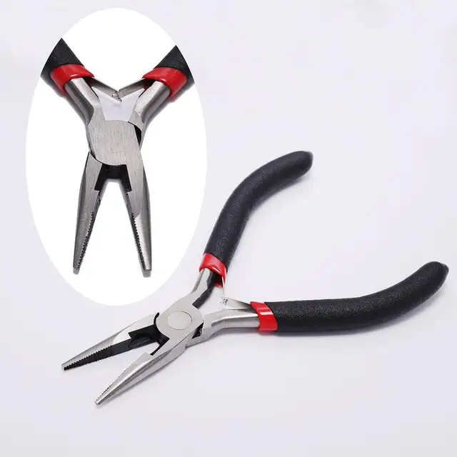 Ferronickel Carbon-Hardened Steel Round Nose End Cutting Jewelry Pliers Tools DIY Equipment Pliers Fit Handcraft Beadwork Repair Pliers - Toothed