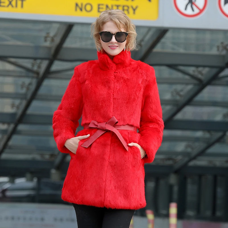 Pur New Col Fashion Ksr354 Lapin Usine Fourrure Plus Personnaliser Size De Veste Réel Manteau Vintage Standard Top 2018 tS5qxO45
