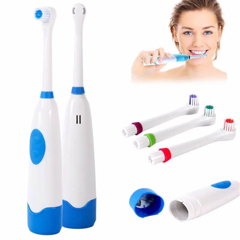Vbatty, Детская электрическая зубная щетка, перезаряжаемая зубная щетка, 3 насадки для взрослых, уход за зубами, массажная 1119