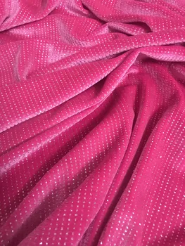 

Fushai pink Hot sale wholesale embroidered velvet lace fabric PWD18111526 top quality African velvet lace for women dress