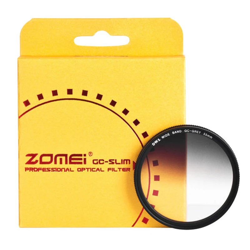 Zomei Filtro Ультра тонкая рамка GND цветные градиентные фильтры синий/серый/красный/оранжевый 49 52 55 58 62 67 72 77 82 мм для DSLR камеры
