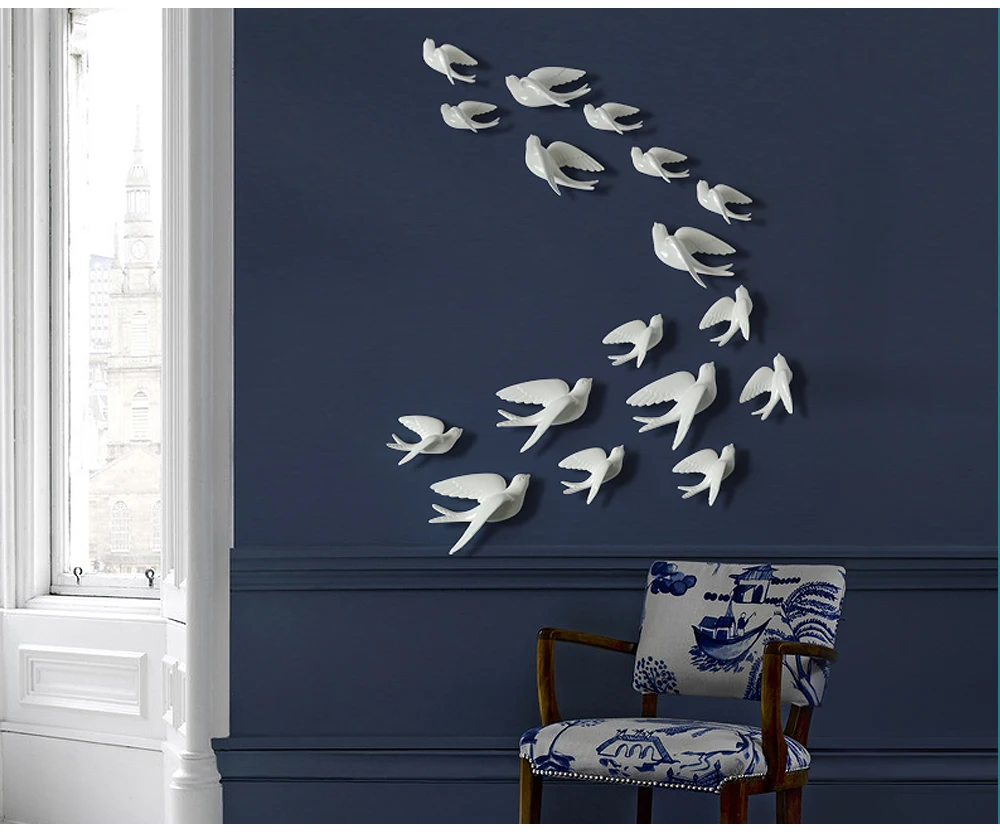 Украшение для дома американская Ласточка настенные подвесные поделки креативная птица кулон ТВ фон настенные украшения настенные наклейки