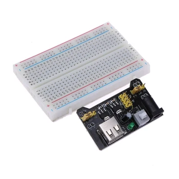 

Breadboard Power Supply Module compatible with 5 V 3.3 V with Breadboard 400 Point for Arduino Board