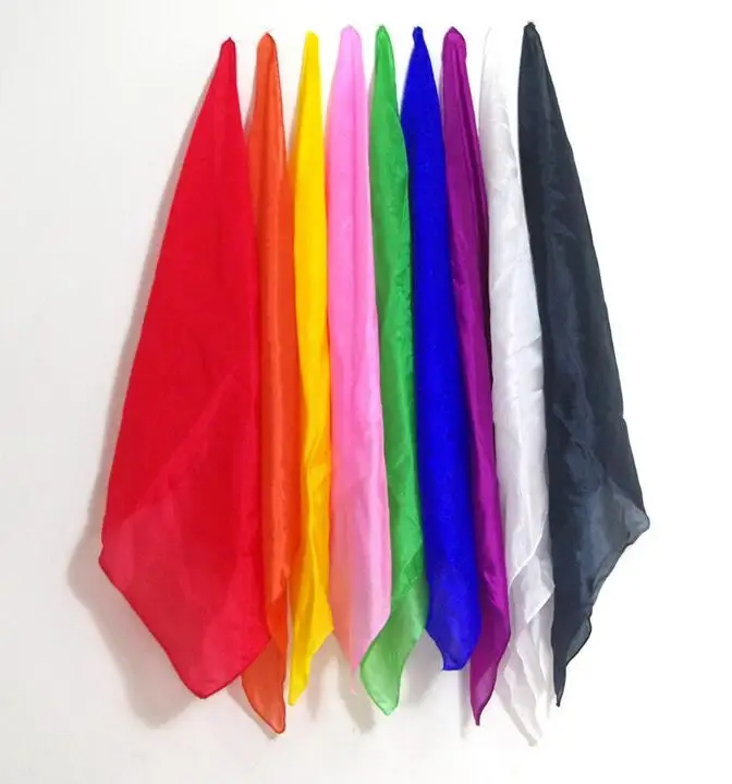 

Fun Magic Accessoires 30*30cm Colorful Silk Scarf Magic Tricks Learning & education Magic silk for close up magic prop