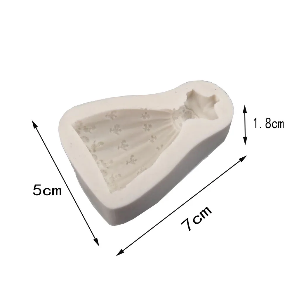Свадебное платье помадка силиконовые формы для приготовления конфет шоколадное печенье выпечка формы Глиняное Мыло Формы для выпечки кексов инструменты для украшения