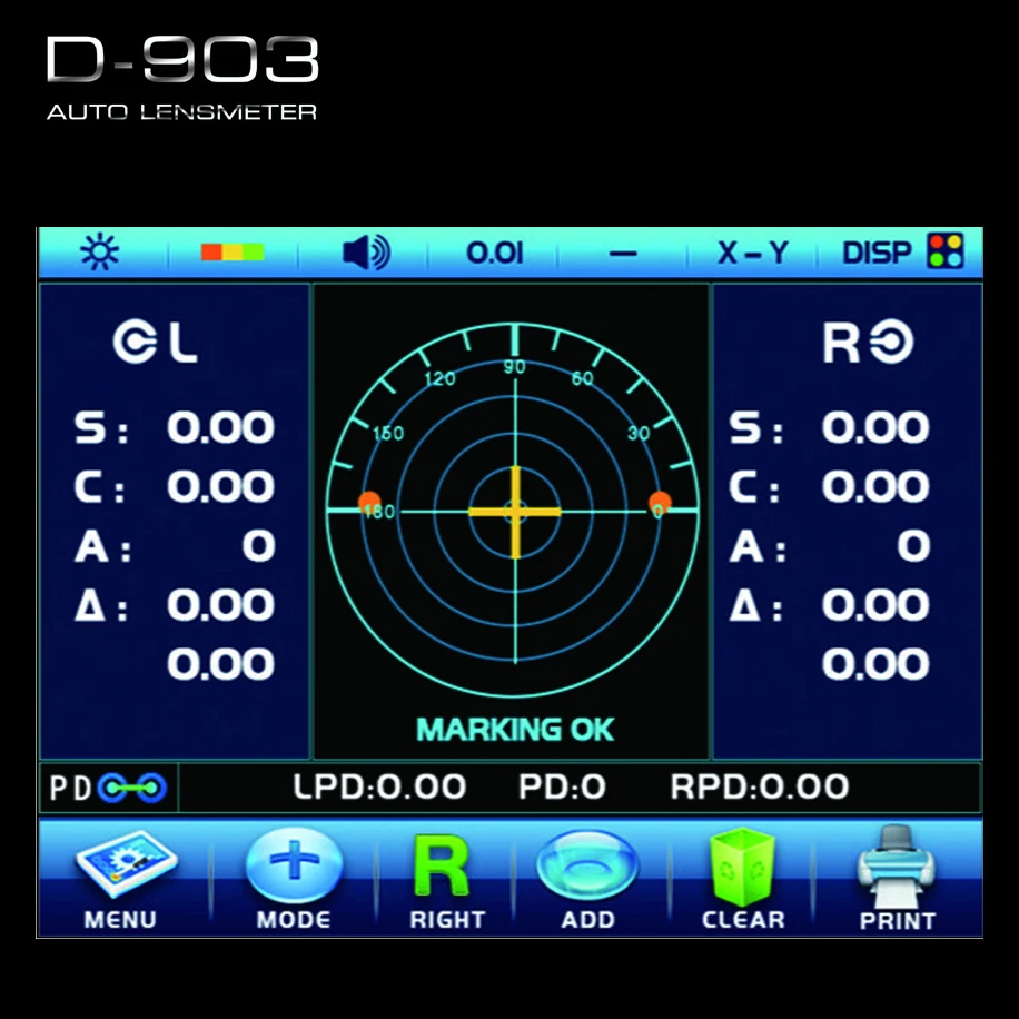 Цифровой Lensmeter Авто линзометр(фокусометр) D903