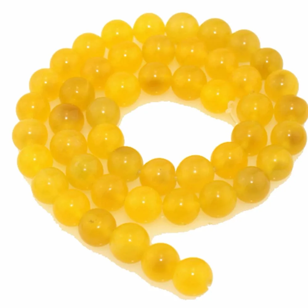 Buy Natural Stone Beads Quartz Yellow Stone Bead Round