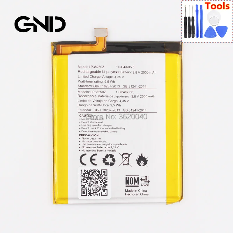 Сменный аккумулятор GND 2500 мАч/Вт/ч LP38250Z для Hisense F30 F31 F3pro LA8534 Встроенная литий