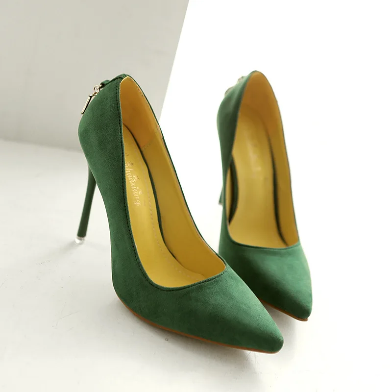 New 2019 D Suede Walking Viscose Wish Stiletto Heel Shoes Women's Shoes Luxury Shoes Women Designers Shoes Woman High Heel