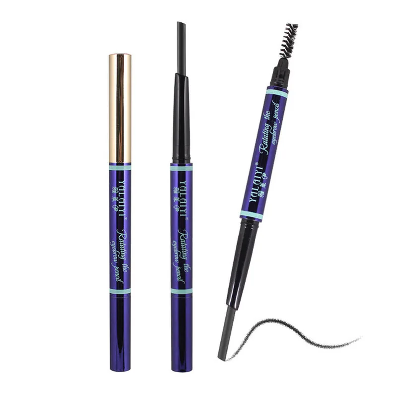 

2019 new 6 Color Double Ended Eyebrow Pencil Waterproof Natural Long Lasting No Blooming Rotatable Triangle Eye Brow Pen