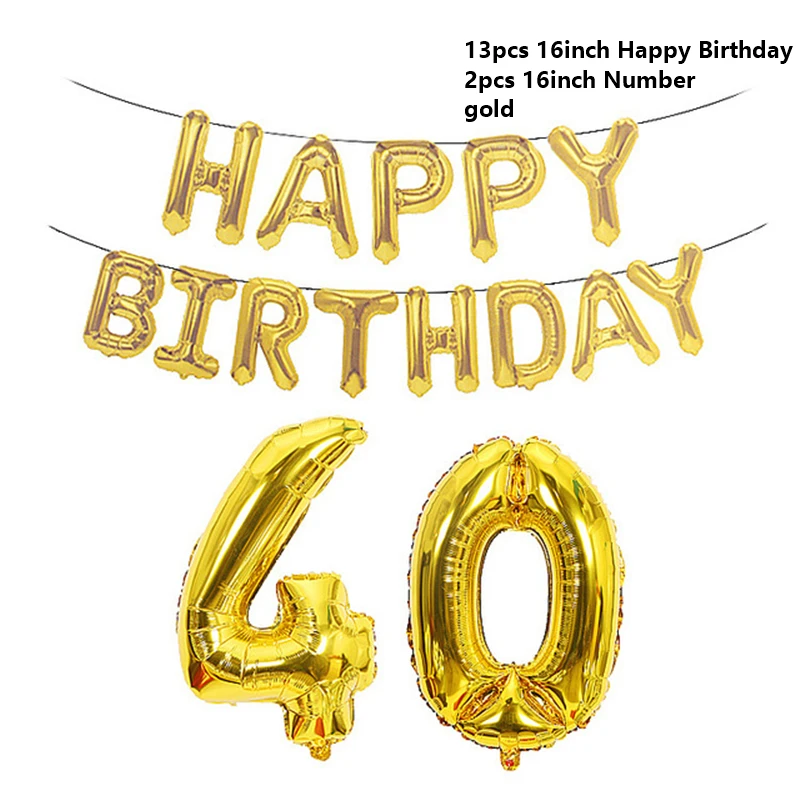 Новинка 60 50 30 18 лет шарики ко дню рождения с буквенным номером надувной шар День Рождения украшения для взрослых счастливый воздушный шар на день рождения