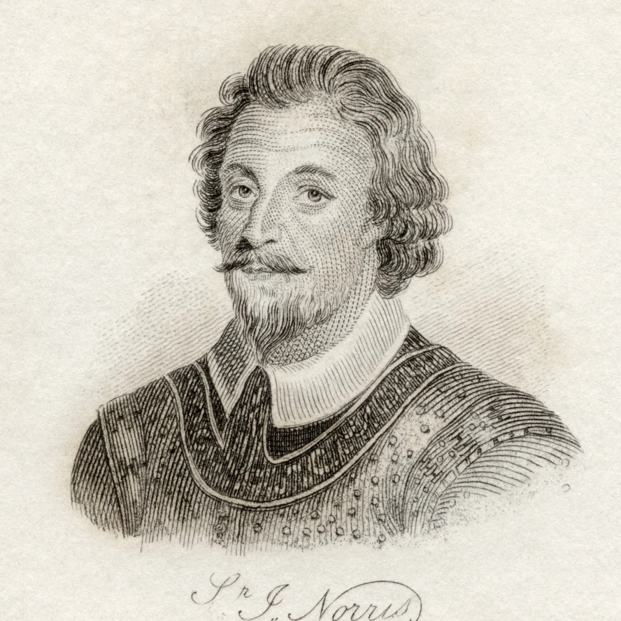 Sir John Norris C.1670 - 1749. British Admiral. From The Book Crabb's Historical Dictionary Published 1825. (13 x 15)