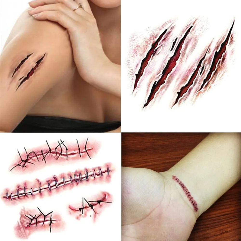 

Funky Halloween Fake Scab Blood Special Costume Makeup Zombie Scars Tattoos