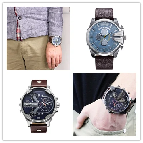 Luxury Men brand Men Watches montre Leather Strap Quartz Watch reloj hombre Military Sports Male Clock
