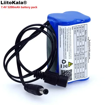 

LiitoKala Protect 7.4 V 5200 mAh 8.4 V 18650 Li-lon Battery bike lights Head lamp special battery pack DC 5.5*2.1MM