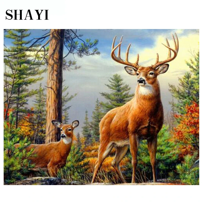 

Diamond Painting Diy Forest Deer Diamond Diamond Home Decoration Diamond Embroidery LUOVIZEM L083