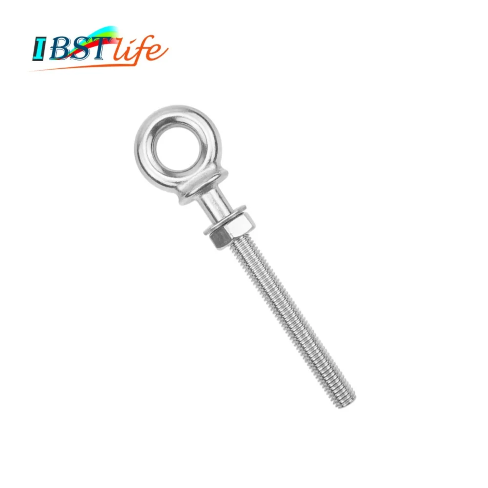 

M8*80mm Marine Grade 316 stainless steel longer Lifting Eye Bolts lift eye bolt Screws Ring Loop Hole for Cable Rope