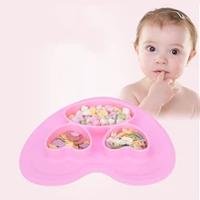Ideacherry, 1 шт., Детские Силиконовые коврики для еды, милая рамка в форме сердца, противоскользящая коробка для посуды, посуда, миски для еды, посуда для кормления детей