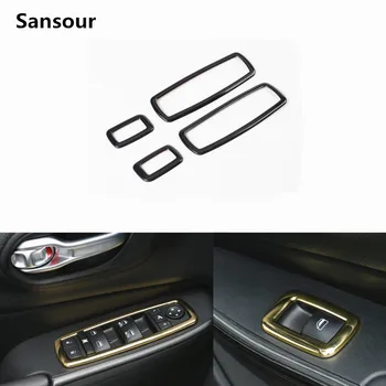 

Sansour 4Pcs Durable ABS Chrome Window Switch Button Cover Trim Set For Jeep Grand Cherokee 2011 2012 2013 2014 2015 2016