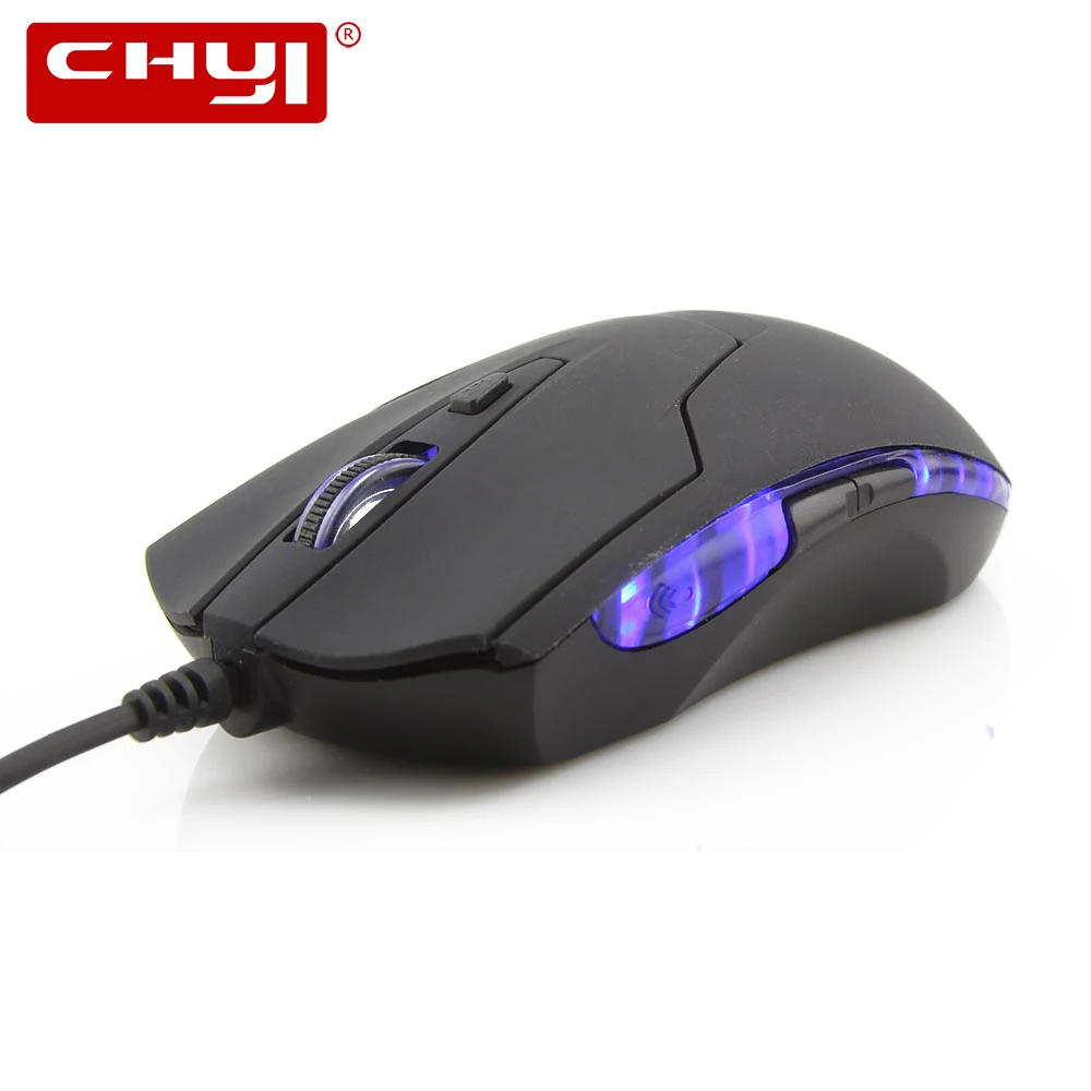 CHYI Promotion Wired Game Mouse Ergonomic 1600 DPI LED Optical 5 Buttons USB Wire Gamer Computer Mice For PC Laptop Desktop