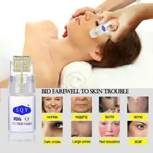 Gold micro-needle Portable Bottle Refillable Face Massage Roller liquid Bottle for Cosmetic travel container 16ml Glass bottles