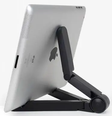 Складной держатель кронштейн стойка для планшета для samsung, для iPad 2/3/4 Air 5 6 Mini 1 2 3 4 Подставка для планшета держатель - Цвет: Black