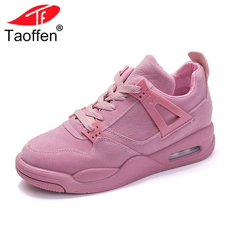 

TAOFFEN Women Casual Flats Shoes Lace Up Round Toe Female Sneakers Solid Lady Shoes Women Korean Daily Footwear Size 35-41