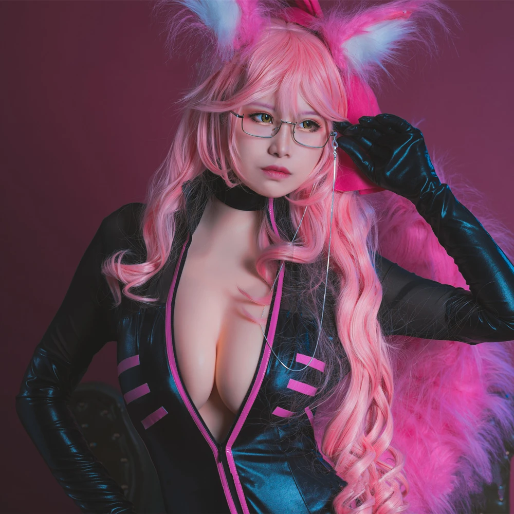 Высокое качество Fate grand order Tamamo no Mae комбинезон Косплей Костюм включает в себя