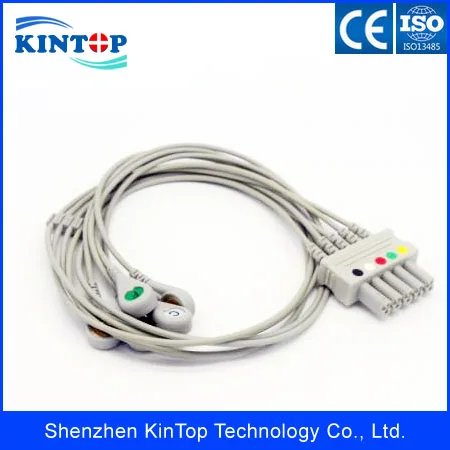 Совместимый новый Siemens ECG кабель 5 свинцовый оснастки ecg терпеливый leadwire подходит