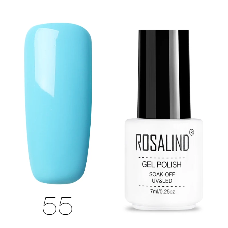ROSALIND Гель-лак для ногтей полуперманентный лак для ногтей основа и верхнее покрытие гибридные Лаки Все для маникюра Гель-лак праймер - Цвет: 55