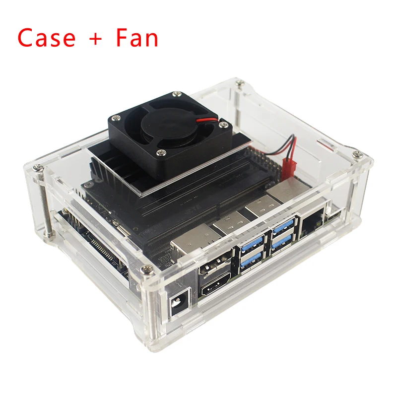 

NVIDIA Jetson Nano Developer kit Acrylic Case Box Transparent Shell Enclosure with Cooling Fan
