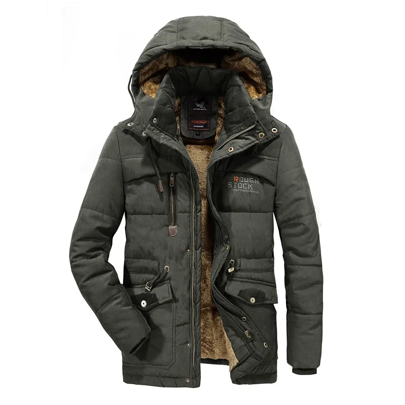

Big Size L-7XL 8XL 9XL Hooded Men Winter Thick Jacket 2018 New Fashion Warm fleece Man Jacket and Coat Male Parkas casaco