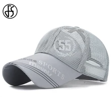FS летняя парусиновая бейсболка для женщин и мужчин, уличная бейсболка, высококачественный хип-хоп, дышащая сетчатая бейсболка, Casqette Homme