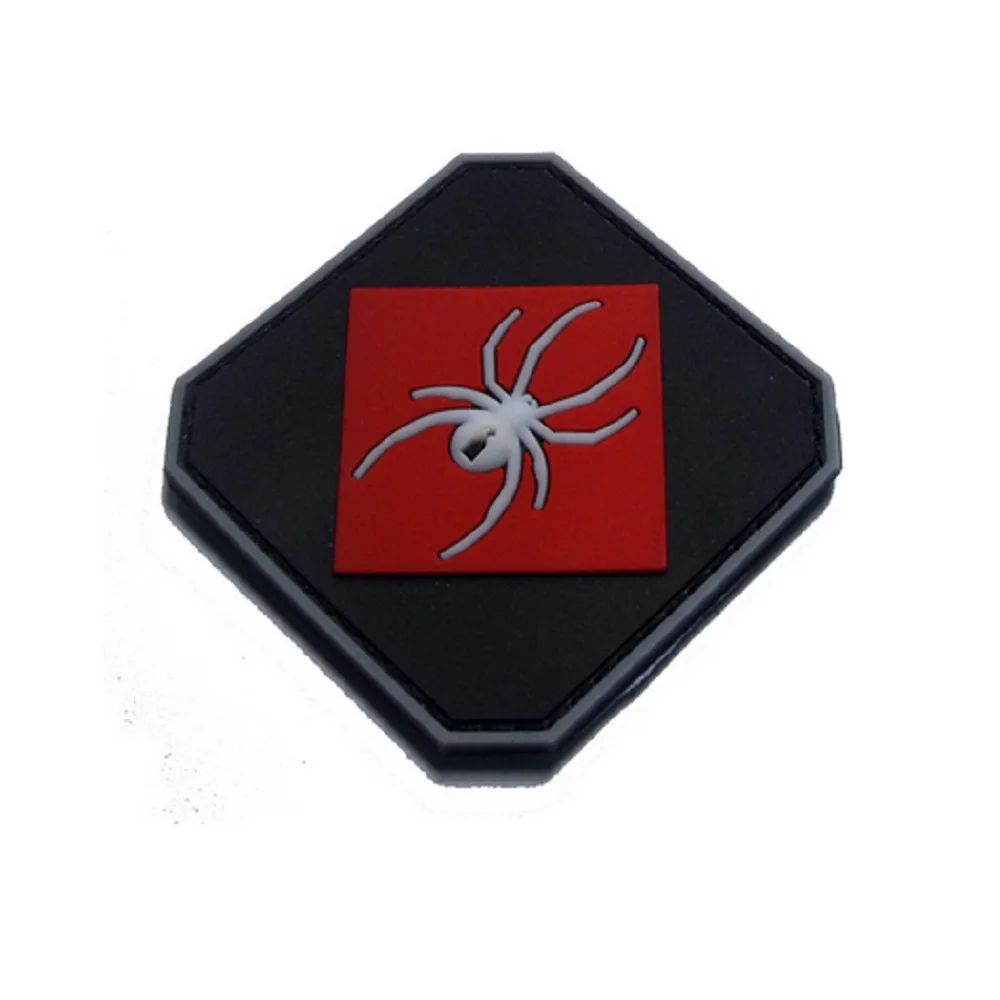 Spiders Web Black PVC Airsoft Patch 