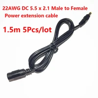 5 шт. DC удлинитель питания DC штекер «Мама-папа» Кабельный адаптер удлинитель шнур разъем для камеры CCTV СВЕТОДИОДНЫЙ монитор - изображение