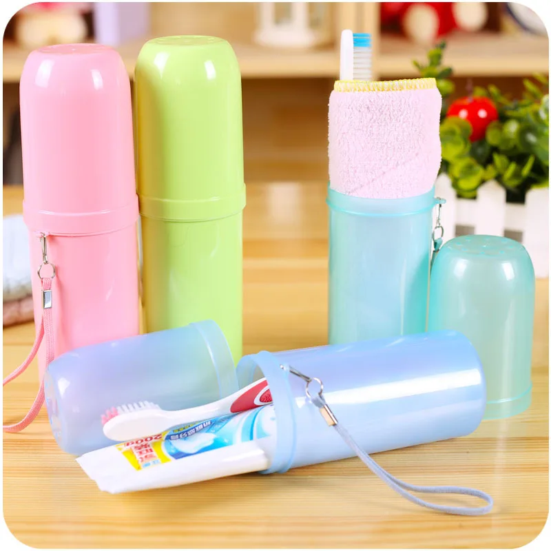 4 Colors Portable Utility Toothbrush Holder Tooth Mug Toothpaste Cup