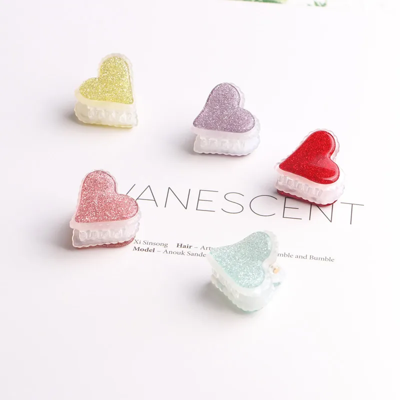 

Korea Handmade Acrylic Sequins Heart Kids Children Girls Hairpins Hair clips Hair Claws Head wear Accessories-GMKHRP016C5