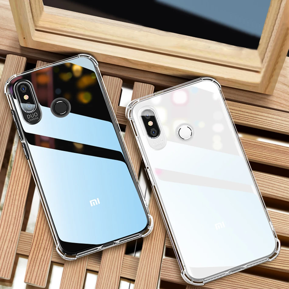 

Case For Xiaomi MI A2 Lite Case Cover Silicone Transparent Clear Funda Coque Capa Cover For Redmi Note 5 Pro MI 8 Lite S2 Cover