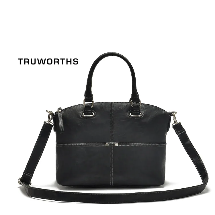 TRUWORTHS best selling new 2013 hot sale black leather houlder bag