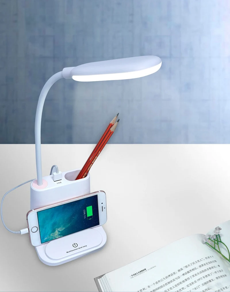 LED Eye Protection Table Lamp  USB Rechargeable Light for Children Kids Reading Study Bedroom Light Touch Dimming Desk Lamp (3)