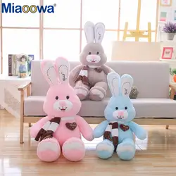 1 шт. 80/100 см милый кролик плюшевые игрушки уникальной ткани мягкие и удобные для детей в качестве подушки и подарок