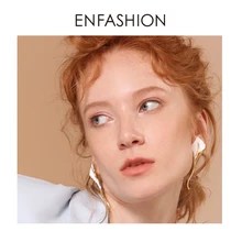 ENFASHION белые серьги-гвоздики с цветком лилии Калла для женщин золотого цвета милые длинные серьги-листья модные ювелирные изделия вечерние подарки EC191063