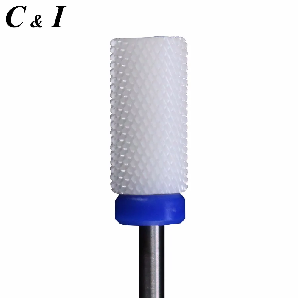 

Left Handed Ceramic Large Barrel Nail Bit -Grit M -Nail Drill Bit for Electric Nail Drill Manicure Machine -Nail Bit