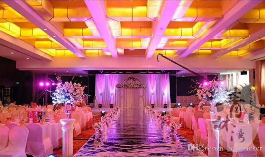 Luxury Wedding Centerpieces Aisle Runner Mirror Carpets For Wedding T Station Decoration Gold Silver Purple Rose Red color Available