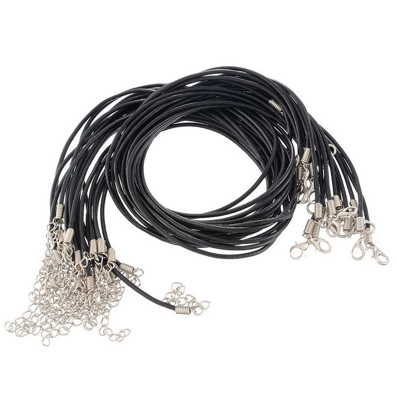 

100Pcs Black Cowhide Strings With Connector