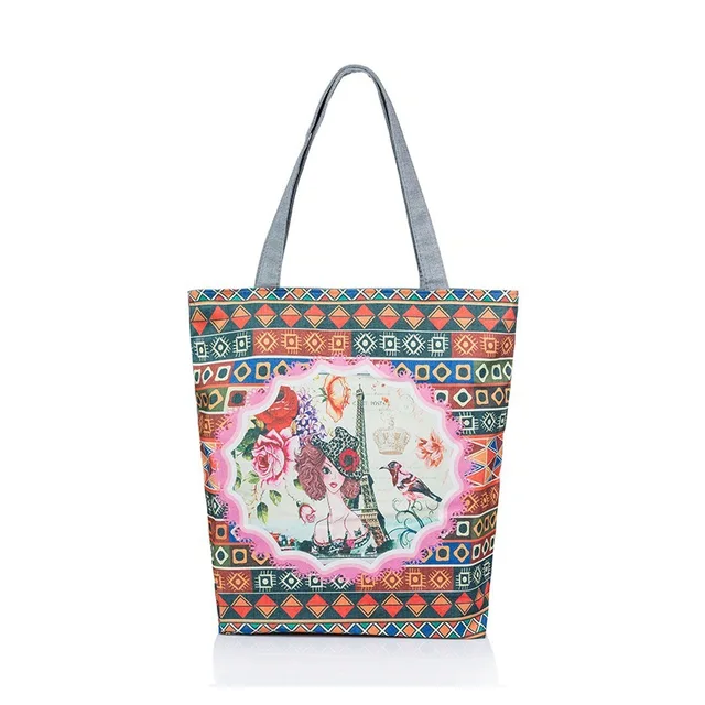 Women Bag Landscape Stripe Handbag Printing Tote Las Shoulder Women Bag Landscape Stripe Handbag Printing Tote Las Shoulder Cloth Whole Dropship