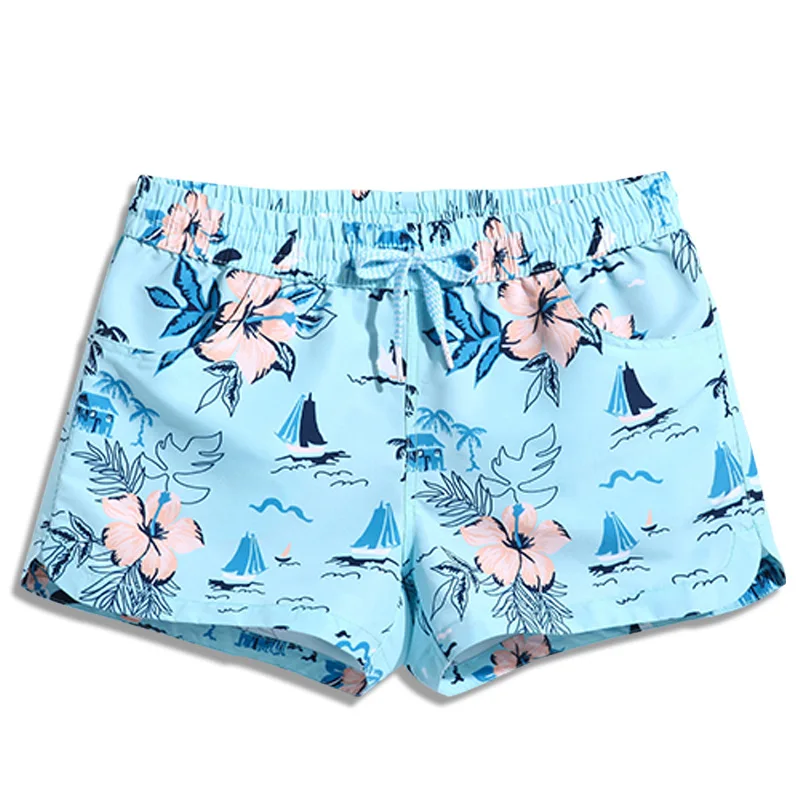 Парные пляжные шорты быстросохнущие шорты для серфинга с цветочным принтом для влюбленных размера плюс мужские и женские шорты для плавания обычные шорты De Bain Homme